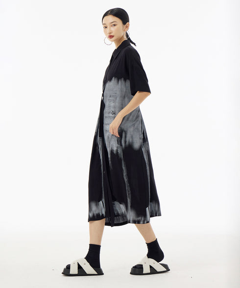 Blurred Print Dress